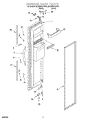 FREEZER DOOR Diagram and Parts List for 6ED25DQXFB02  Whirlpool Refrigerator