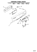 CONTROL PANEL PARTS Diagram and Parts List for DU1055XTST0  Whirlpool Dishwasher