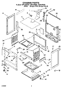 CHASSIS PARTS Diagram and Parts List for VSF315PEMQ1  Whirlpool Range