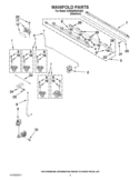 MANIFOLD PARTS Diagram and Parts List for KDRS505XSS02  KitchenAid Range