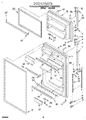 DOOR Diagram and Parts List for RT20AKXDN00  Roper Refrigerator