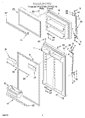 DOOR Diagram and Parts List for ET21PKXFW00  Whirlpool Refrigerator
