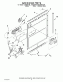 INNER DOOR PARTS Diagram and Parts List for GU3600XTVB4  Whirlpool Dishwasher