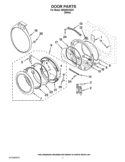 DOOR PARTS Diagram and Parts List for WED9610XW1  Whirlpool Dryer