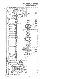 GEARCASE Diagram and Parts List for AL6245VW1  Whirlpool Washer