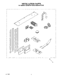INSTALLATION Diagram and Parts List for KUDN230YWH0  KitchenAid Dishwasher