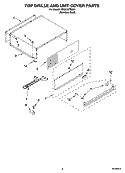 TOP GRILLE AND UNIT COVER PARTS Diagram and Parts List for KSSC36FMS01  KitchenAid Refrigerator