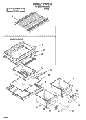 SHELF PARTS, OPTIONAL PARTS Diagram and Parts List for IRT184300  Inglis Refrigerator