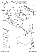 TOP AND CONSOLE Diagram and Parts List for GEC9858HZ0  Whirlpool Dryer