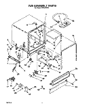 TUB ASSEMBLY, LIT/OPTIONAL Diagram and Parts List for TUD2000W4  Whirlpool Dishwasher
