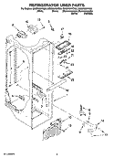 REFRIGERATOR LINER PARTS Diagram and Parts List for GS5DHAXVA00  Whirlpool Refrigerator