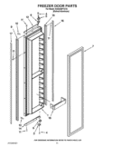 FREEZER DOOR PARTS Diagram and Parts List for KSSO48FTX15  KitchenAid Refrigerator