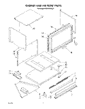CABINET AND AIR FLOW Diagram and Parts List for KEMI300SBL1  KitchenAid Microwave Oven Combo