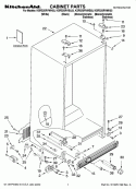 CABINET PARTS Diagram and Parts List for KSRS25RVMK03  KitchenAid Refrigerator