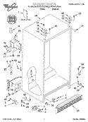 CABINET, LITERATURE Diagram and Parts List for 4YED27DQFW02  Whirlpool Refrigerator