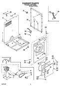 CABINET PARTS Diagram and Parts List for LDR3822PQ1  Whirlpool Dryer