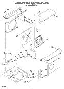AIRFLOW AND CONTROL Diagram and Parts List for ACM184XJ0  Whirlpool Air Conditioner