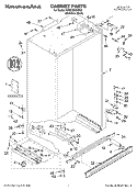 CABINET PARTS Diagram and Parts List for KSSC36QKS02  KitchenAid Refrigerator