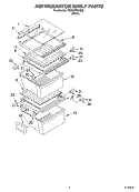 REFRIGERATOR SHELF Diagram and Parts List for TS22AFXKQ00  Estate Refrigerator