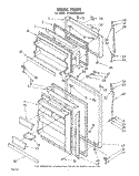 DOOR Diagram and Parts List for ET18ZKXMWR0  Whirlpool Refrigerator