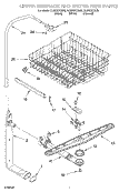 UPPER DISHRACK AND WATER FEED Diagram and Parts List for DU925SCGQ3  Whirlpool Dishwasher