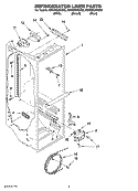 REFRIGERATOR LINER PARTS Diagram and Parts List for ED5CHQXKQ05  Whirlpool Refrigerator