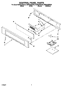 CONTROL PANEL PARTS Diagram and Parts List for KEBS208SBT00  KitchenAid Wall Oven