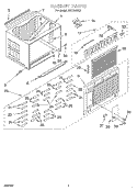 CABINET Diagram and Parts List for ACE184XK0  Whirlpool Air Conditioner