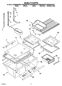 SHELF PARTS Diagram and Parts List for GR2SHWXPT00  Whirlpool Refrigerator