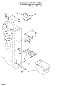 FREEZER LINER Diagram and Parts List for ED22GWXFW01  Whirlpool Refrigerator