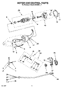 MOTOR AND CONTROL PARTS, OPTIONAL PARTS Diagram and Parts List for 5K45SSBWH4  KitchenAid Mixer