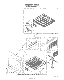 DISHRACK Diagram and Parts List for DU9000XR1  Whirlpool Dishwasher
