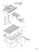 SHELF Diagram and Parts List for RT18HDXJW00  Roper Refrigerator