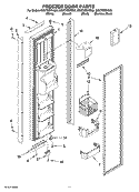FREEZER DOOR PARTS Diagram and Parts List for GC5THEXNT02  Whirlpool Refrigerator