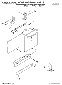 DOOR AND PANEL PARTS Diagram and Parts List for KUDI01FKWH1  KitchenAid Dishwasher