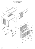 CABINET Diagram and Parts List for CA8WR00  Crosley Air Conditioner