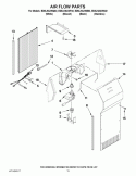 AIR FLOW PARTS Diagram and Parts List for ED5LHAXWQ02  Whirlpool Refrigerator