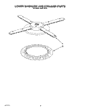 LOWER WASHARM AND STRAINER Diagram and Parts List for KUDP230Y0  KitchenAid Dishwasher