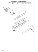 CONTROL PANEL Diagram and Parts List for KSSS36FKB00  KitchenAid Refrigerator