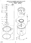 AGITATOR, BASKET AND TUB Diagram and Parts List for LTG6234AN0  Whirlpool Washer Dryer Combo