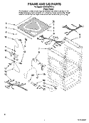 FRAME AND LID PARTS Diagram and Parts List for KUDD03DTPA10  KitchenAid Dishwasher