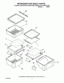 REFRIGERATOR SHELF PARTS Diagram and Parts List for GD5RVAXVQ04  Whirlpool Refrigerator