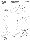 CABINET, LITERATURE Diagram and Parts List for 3XARG477GF04  Whirlpool Refrigerator