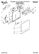 FRAME AND CONSOLE Diagram and Parts List for DU8560XX1  Whirlpool Dishwasher