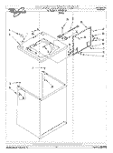 TOP AND CABINET Diagram and Parts List for LLR9245AQ0  Whirlpool Washer
