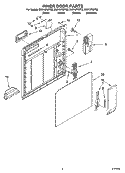 INNER DOOR PARTS Diagram and Parts List for DU915PWPT2  Whirlpool Dishwasher