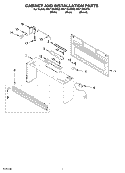 CABINET AND INSTALLATION PARTS Diagram and Parts List for MH7155XMQ0  Whirlpool Microwave