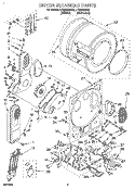 DRYER BULKHEAD Diagram and Parts List for LTE5243BN0  Whirlpool Washer Dryer Combo