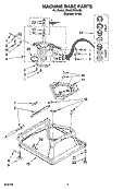 MACHINE BASE PARTS Diagram and Parts List for 2DLSQ7533JQ3  Whirlpool Washer