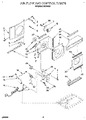 AIR FLOW AND CONTROL Diagram and Parts List for X07002X01  Roper Air Conditioner